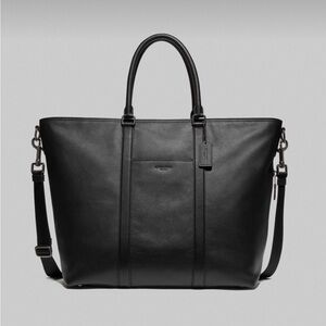 NWT Coach Black Leather Trekker Tote